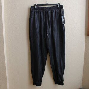 Clara Sun Woo Faux Leather Pants Warm up Pants Pockets NWT